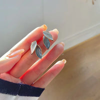 Thumbnail for Leaf shape studs for women