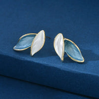 Thumbnail for Leaf shape studs for women