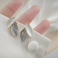 Thumbnail for Leaf shape studs for women