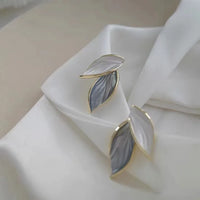 Thumbnail for Leaf shape studs for women