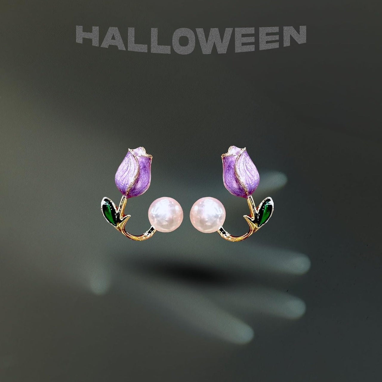 Flower pearl Ear studs