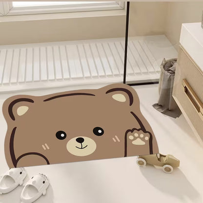 Cute Bear Face Anti-Slip Bathroom Mat