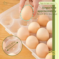 Thumbnail for 12 Grid Stackable Egg Storage Box with Lid | Refrigerator Safe