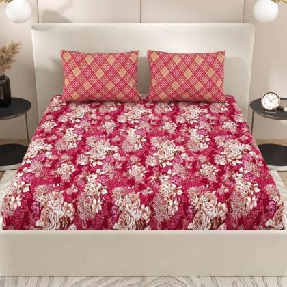 Super King Size Flat Cotton Bedsheets for Double Bed