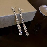Thumbnail for Elegant Long Crystal Drop Earrings