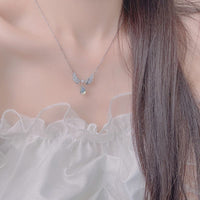 Thumbnail for Angel wings necklace for women