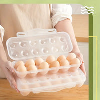 Thumbnail for 12 Grid Stackable Egg Storage Box with Lid | Refrigerator Safe