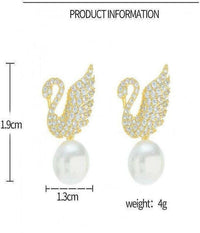 Thumbnail for Swan shape Korean stud