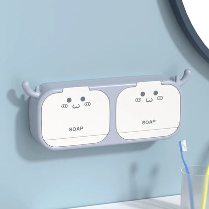 Super Cute Wall Mounted Double Soap Box