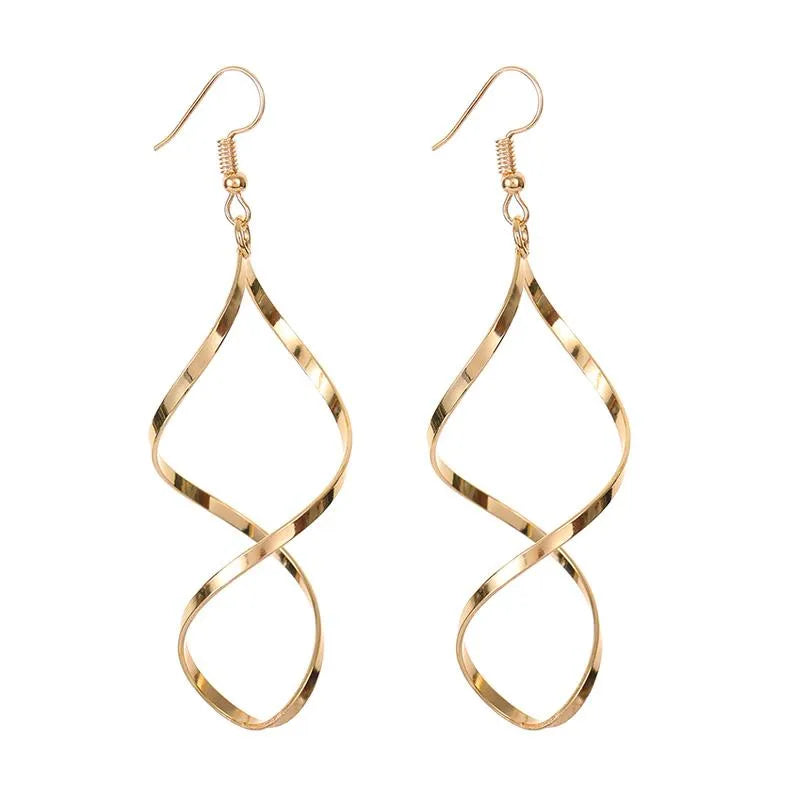 Wave dangle shape Earrings for women