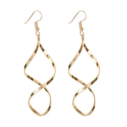 Wave dangle shape Earrings for women