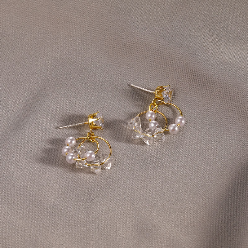 Multi Crystal Korean earring