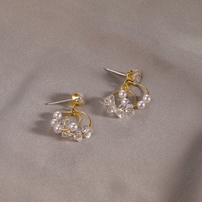 Multi Crystal Korean earring