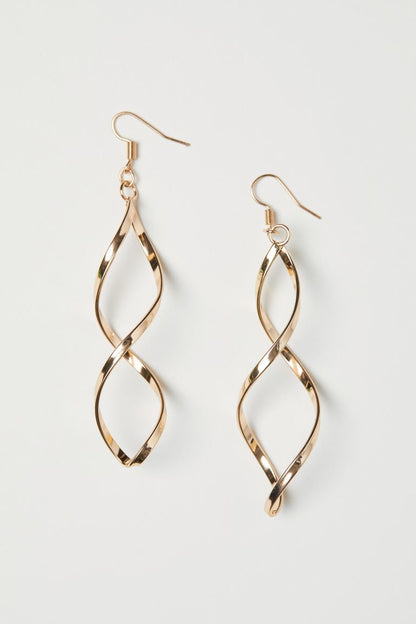 Wave dangle shape Earrings for women