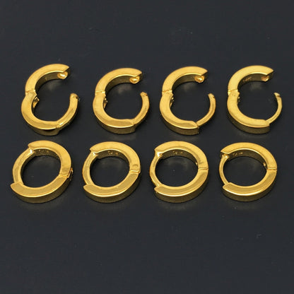 Gold Hoop Earrings for Men 1 Pair