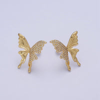 Thumbnail for White Color Double Butterfly Korean Earrings