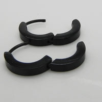 Thumbnail for Men's Black Huggie Hoop Earrings