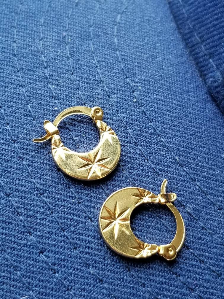 Gold Plated Punjabi Nattiyan Minimalist Hoops Pair