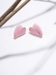 Earrings Stud Earrings Women Jewellery Jewelry White Enamel Heart Earrings Love Heart Earrings For Girl Women