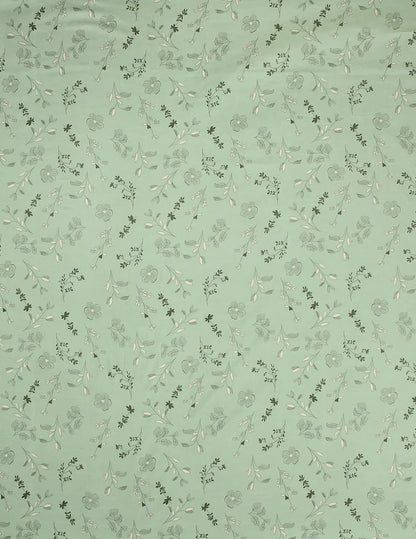 Green King Printed Fitted (Elastic) Bedsheet with 2 pillow covers