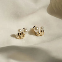 Thumbnail for Double Pearl Korean earring