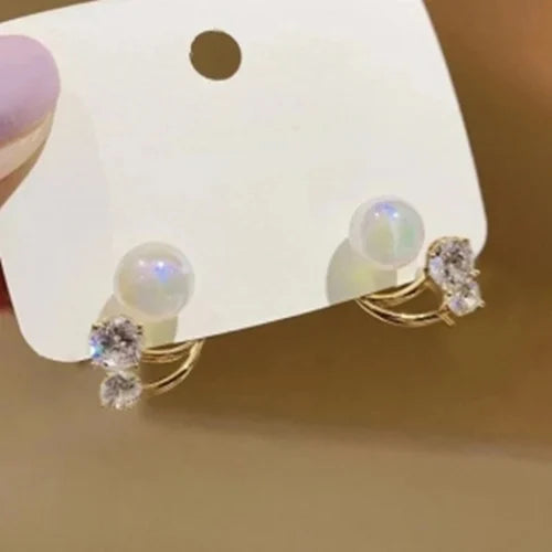 Korean Crystal Ear studs with pearls