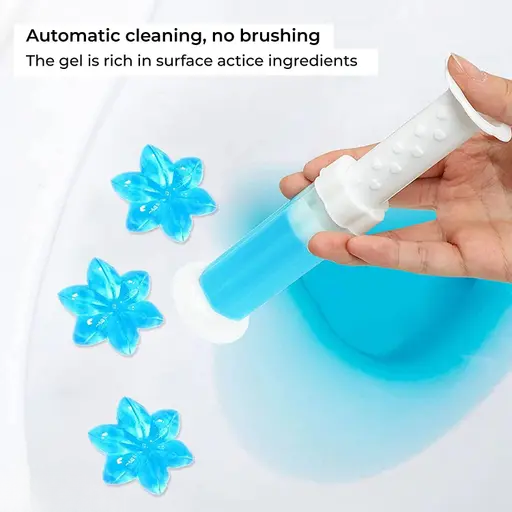 Flower Stamp Toilet Gel Cleaner With Floral Freshness