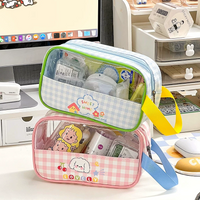 Thumbnail for Cute Transparent Travel Cosmetic Pouch (Random Shade)