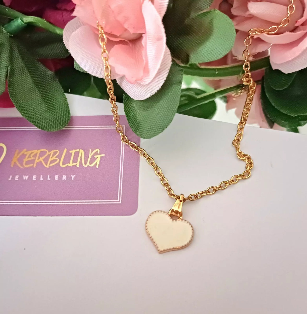 Colourful heart cute neck chain