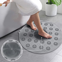 Thumbnail for Round Shape Shower  Non-Slip Mat Bath Mat - Massage Silicone Mat With Suction Cup and Drainage Hole
