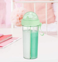 Thumbnail for Bottle-Portable Dual Straw Separate Drink Water Beverage Bottle