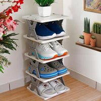 Thumbnail for Corner Smart Foldable Shoes Shelf 6 Tier Shoe Rack