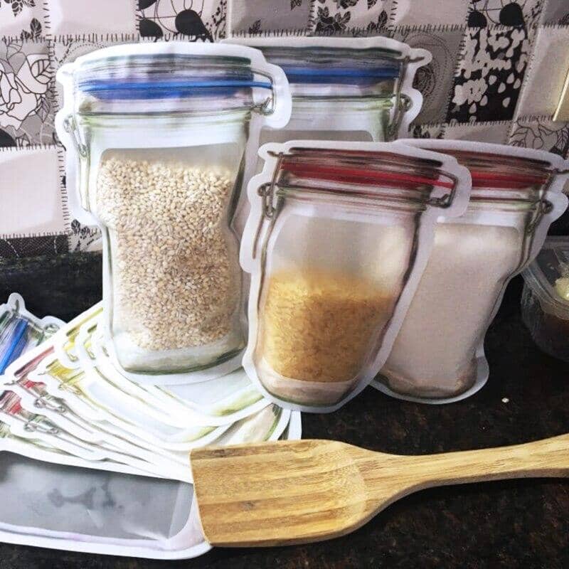 Jar Shape Food Storage Pouch - Reusable & Washable